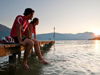 Seetastischer Sonnenuntergang