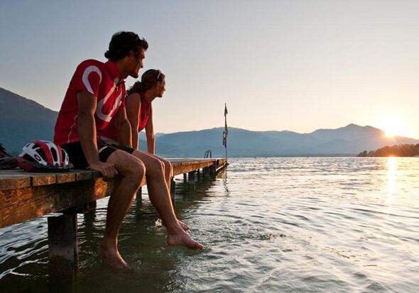 Seetastischer Sonnenuntergang