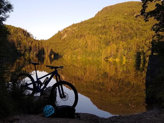 Im Salzkammergut Mountainbiken
