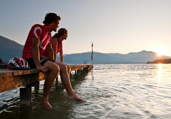 Seetastischer Sonnenuntergang